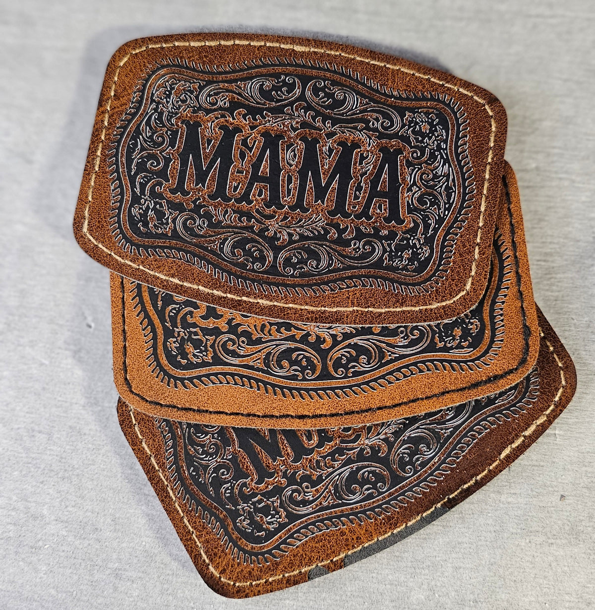 Mama Leather Hat Patch