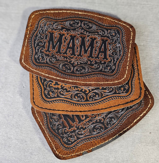 Mama Leather Hat Patch