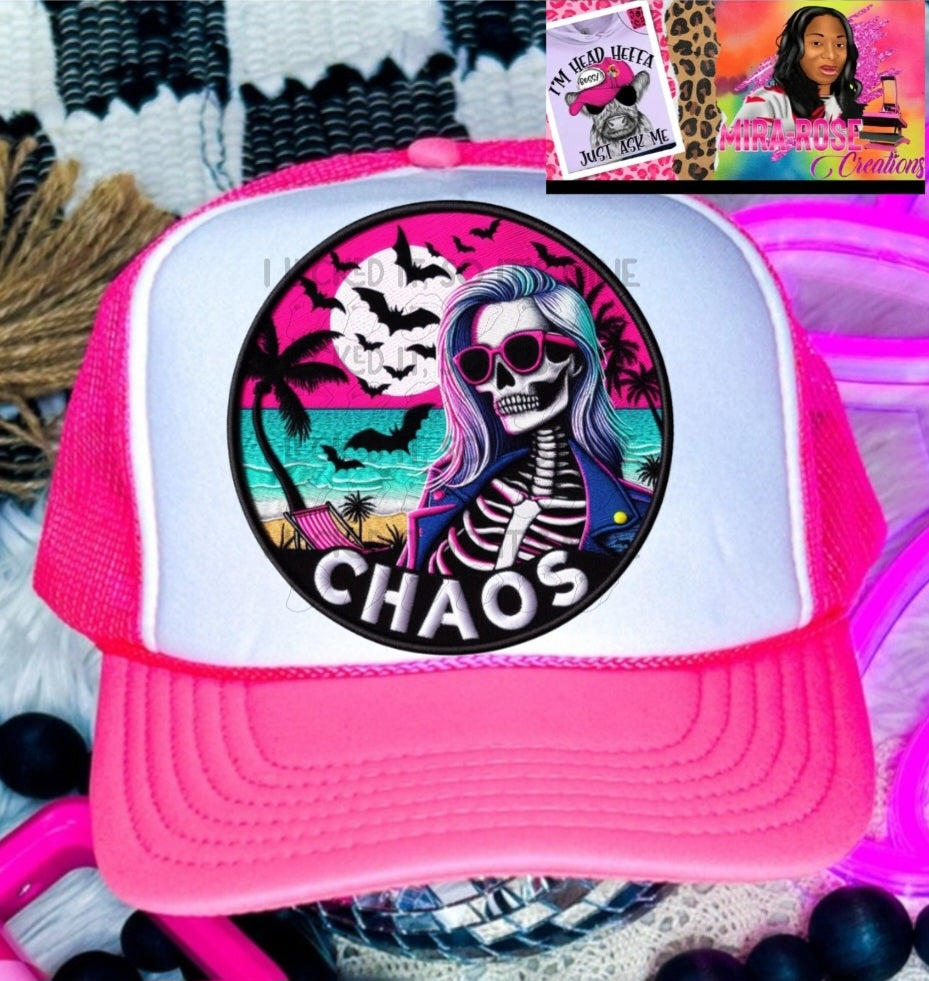 Chaos  DTF Trucker Hat Patch