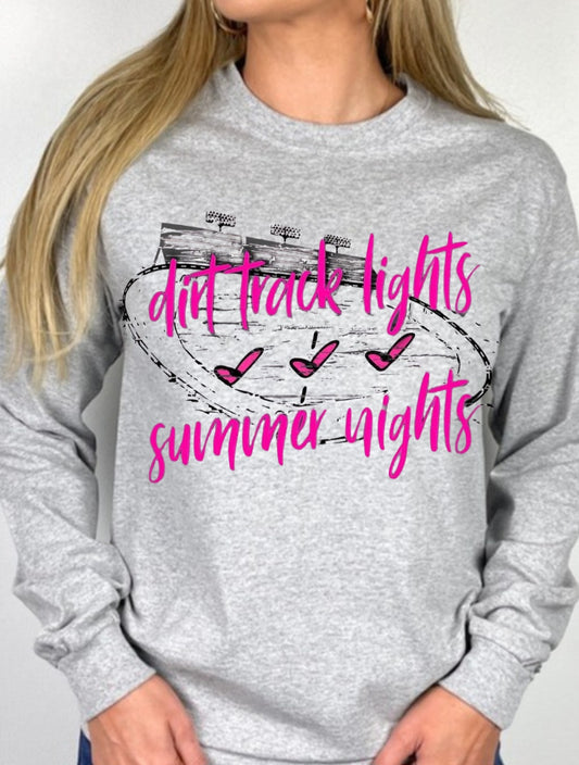 Dirt Track Lights Summer Nights Tshirt/Hoodie