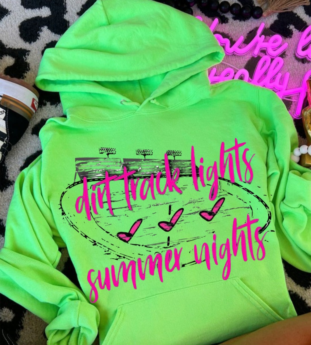 Dirt Track Lights Summer Nights Tshirt/Hoodie