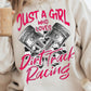 Just A Girl Who Loves Dirtt Track Racing Tshirt/Hoodie