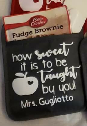 Teacher pot holder gift