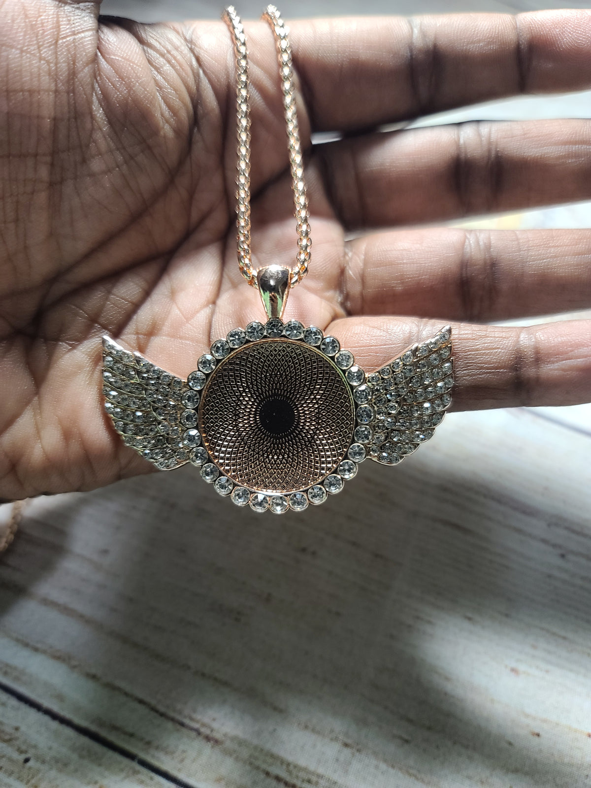 Wing Rhinestone Pendent