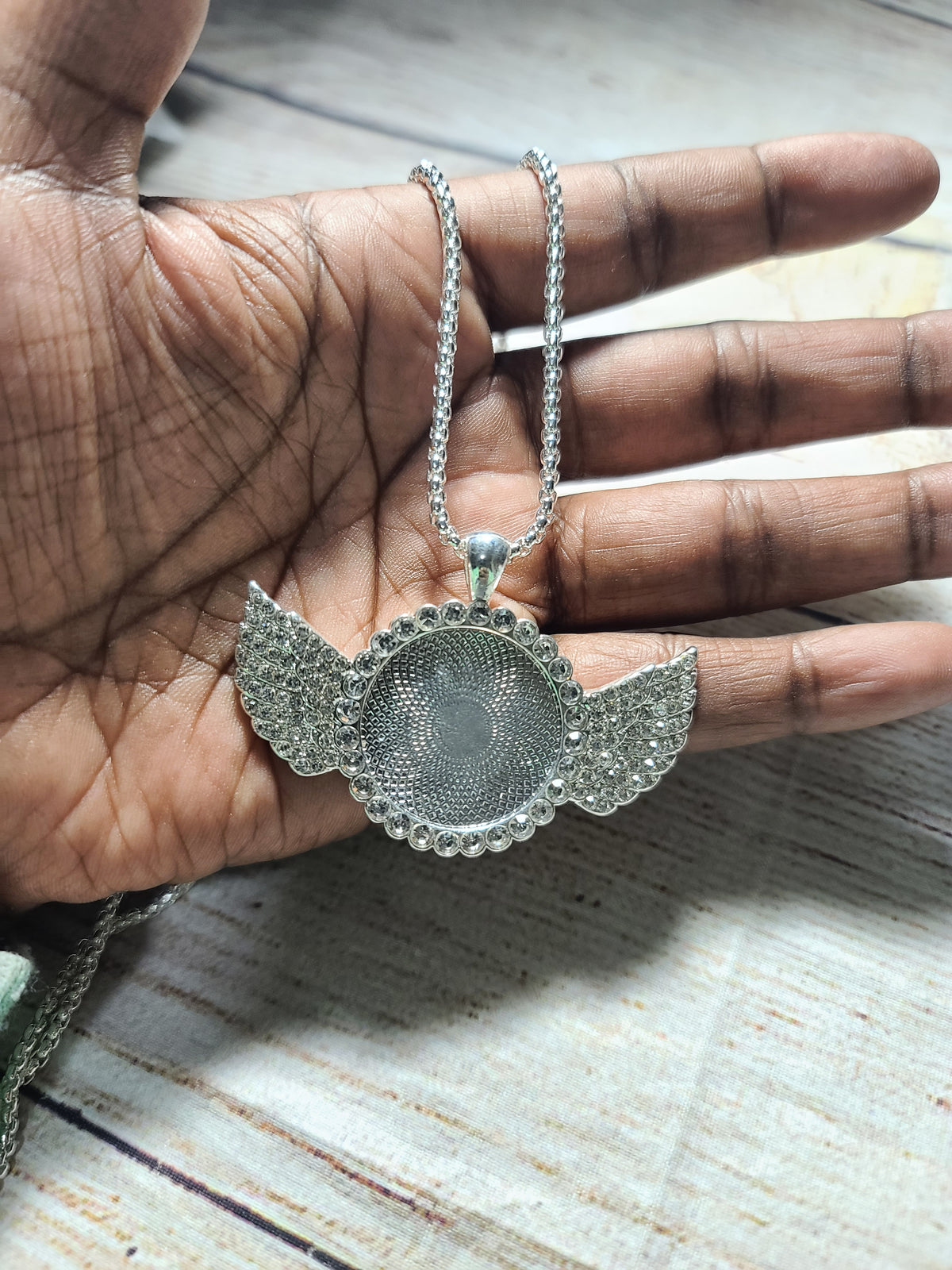 Wing Rhinestone Pendent