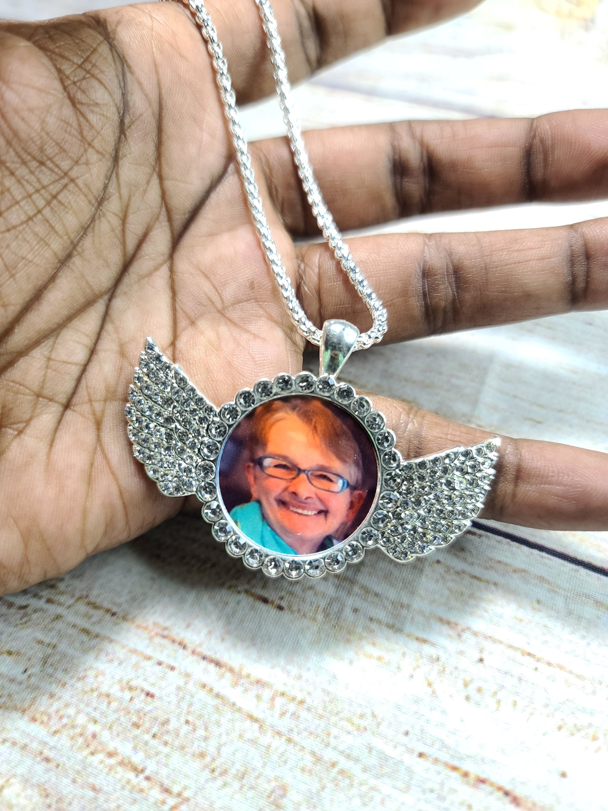 Wing Rhinestone Pendent