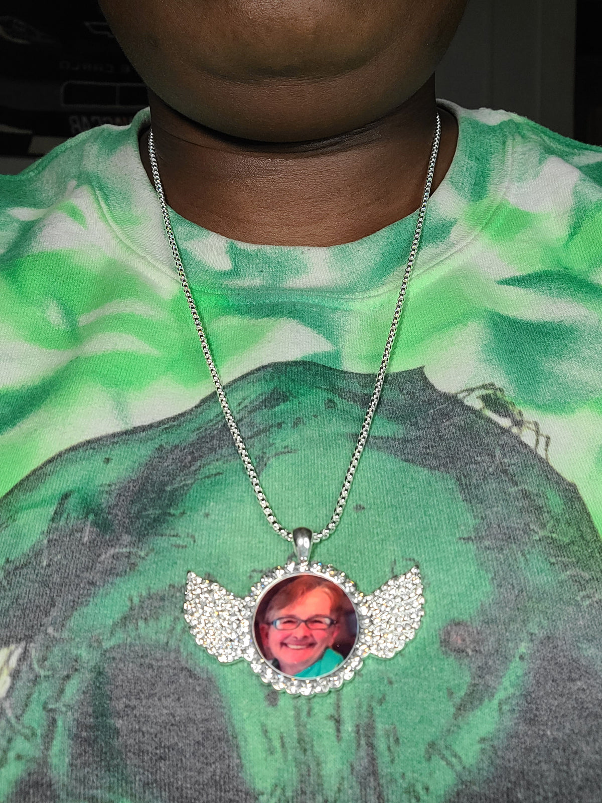 Wing Rhinestone Pendent