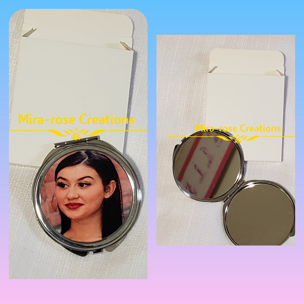 Round compact mirror